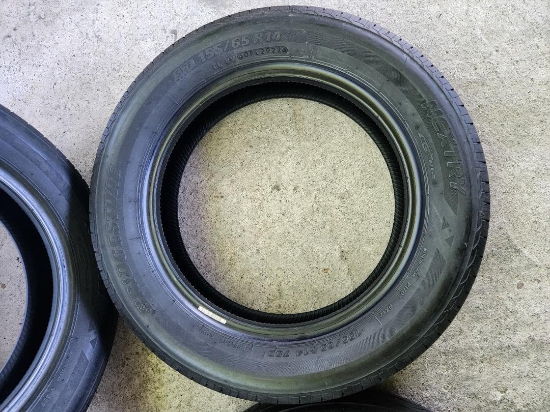 送料込☆2022年製 ブリヂストンタイヤ 155/65R14日本製☆4本