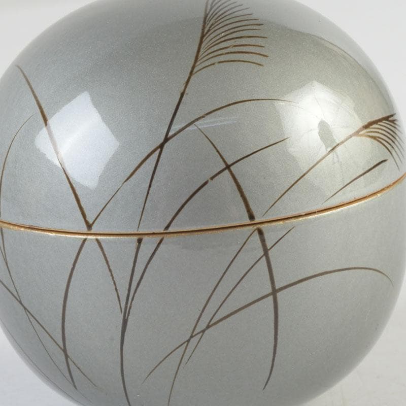 茶道具　越前蒔絵師　宮田宗景作　月見兎蒔絵　丸棗　共箱　V　9905