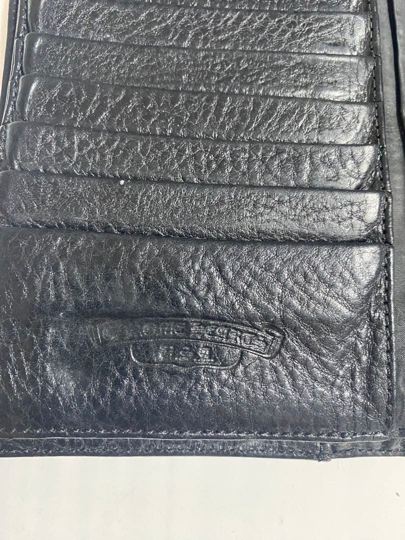 クロムハーツウェーブウォレット黒レザー