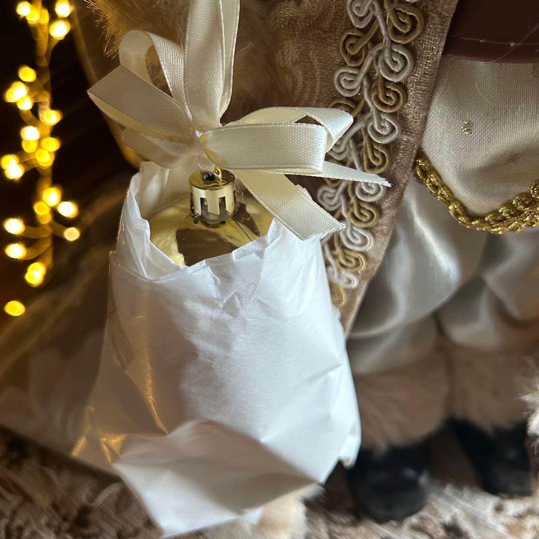 フレンチエレガントꕤ.。ゴールドとパールが奏でる大人のサンタクロースドール