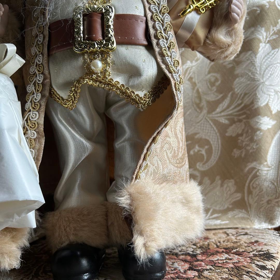 フレンチエレガントꕤ.。ゴールドとパールが奏でる大人のサンタクロースドール