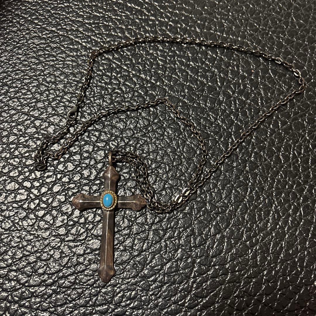 ゴローズ 金縄ターコイズクロスペンダント goro's SV シルバー　金縄