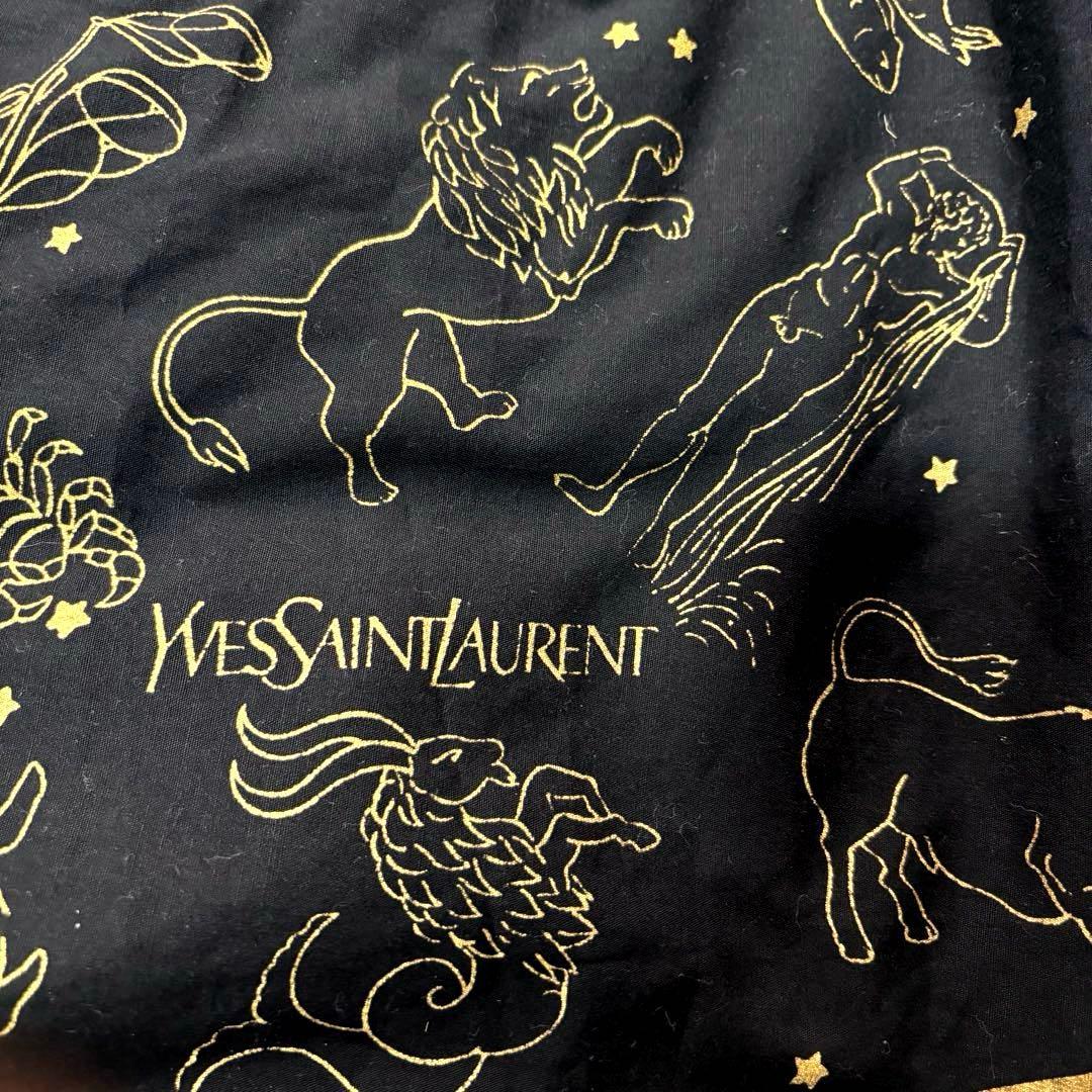 イヴサンローラン エプロン キャミワンピース 星座柄 総柄 ブラック 黒
