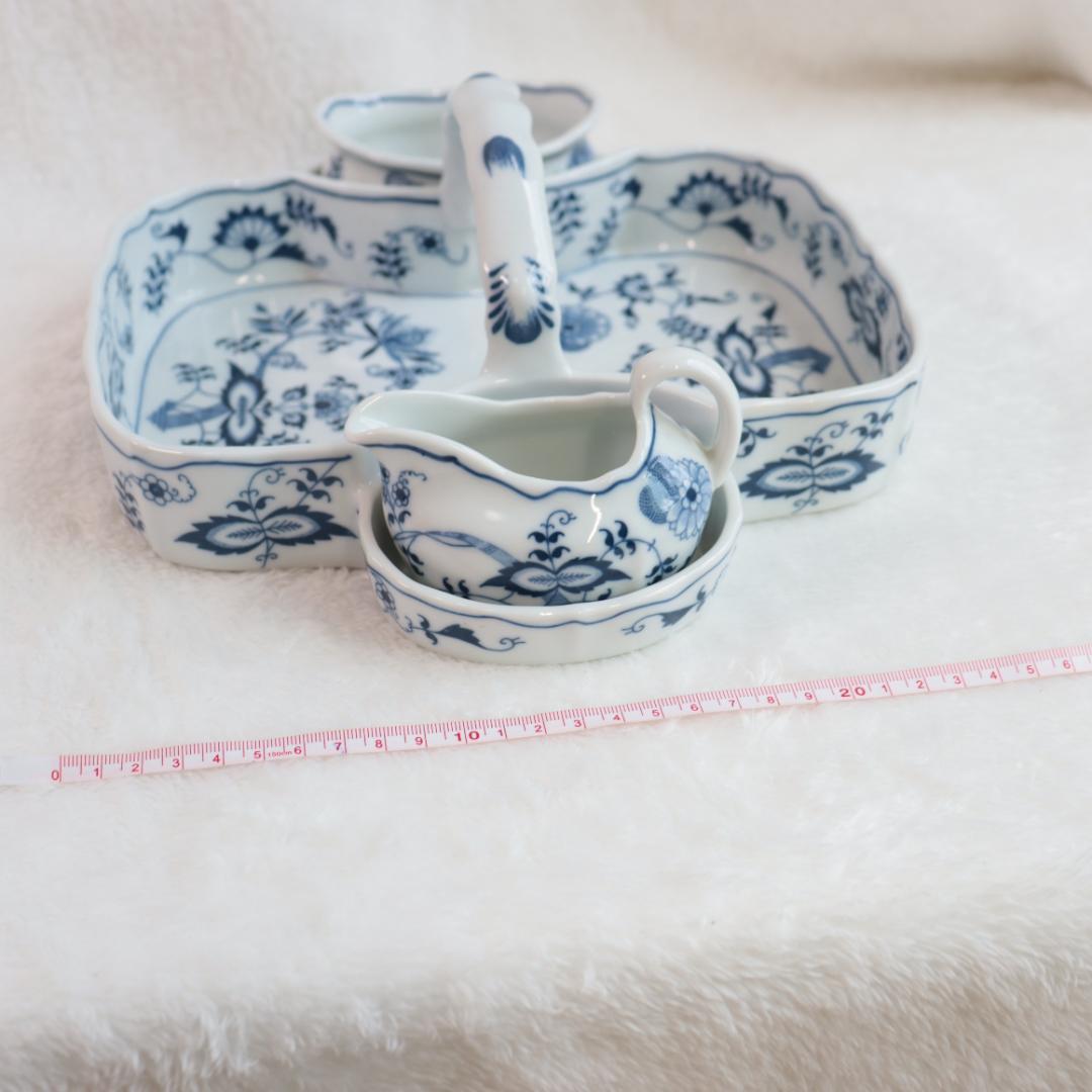 レアBlueDanubeブルーダニューブ　ストロベリーポット　ブルーオニオン