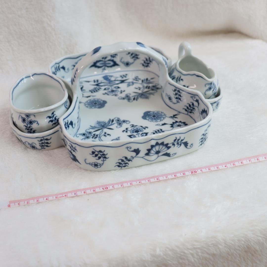 レアBlueDanubeブルーダニューブ　ストロベリーポット　ブルーオニオン