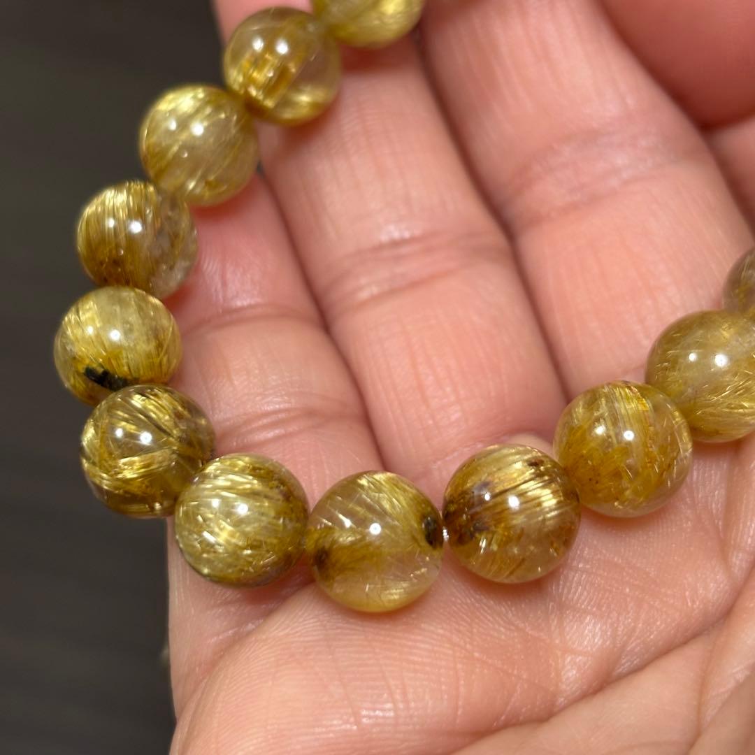 タイチンルチルクォーツ ゴールドルチル ブレスレット