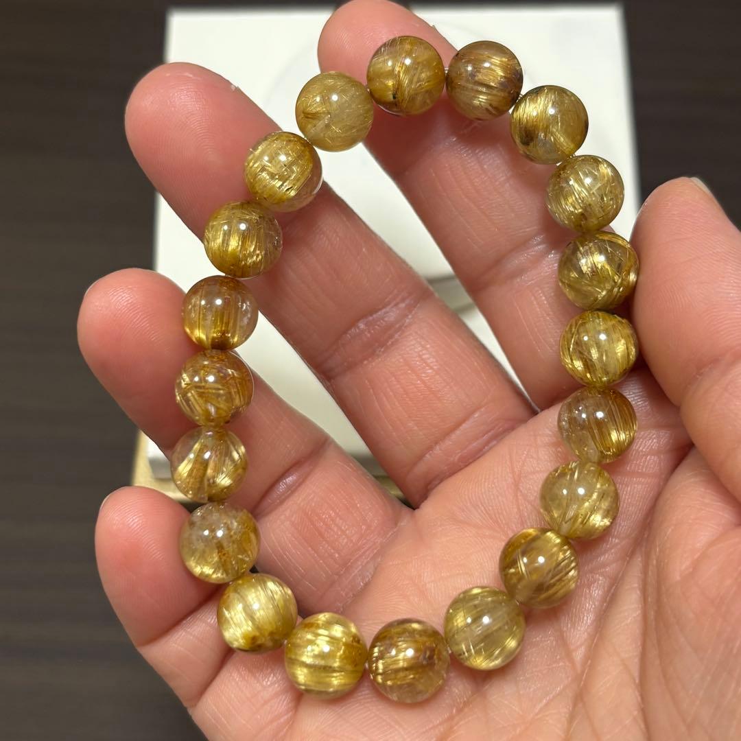 タイチンルチルクォーツ ゴールドルチル ブレスレット