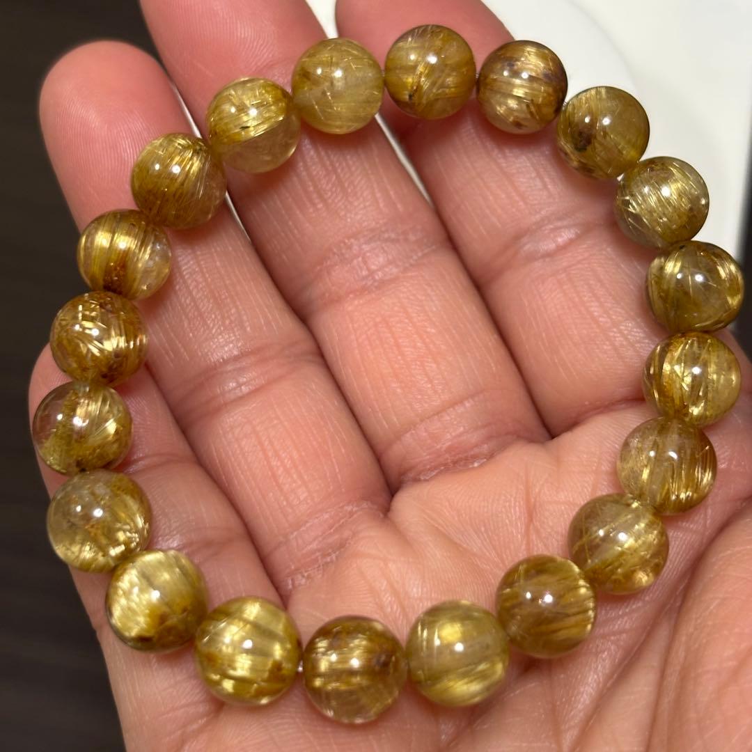 タイチンルチルクォーツ ゴールドルチル ブレスレット