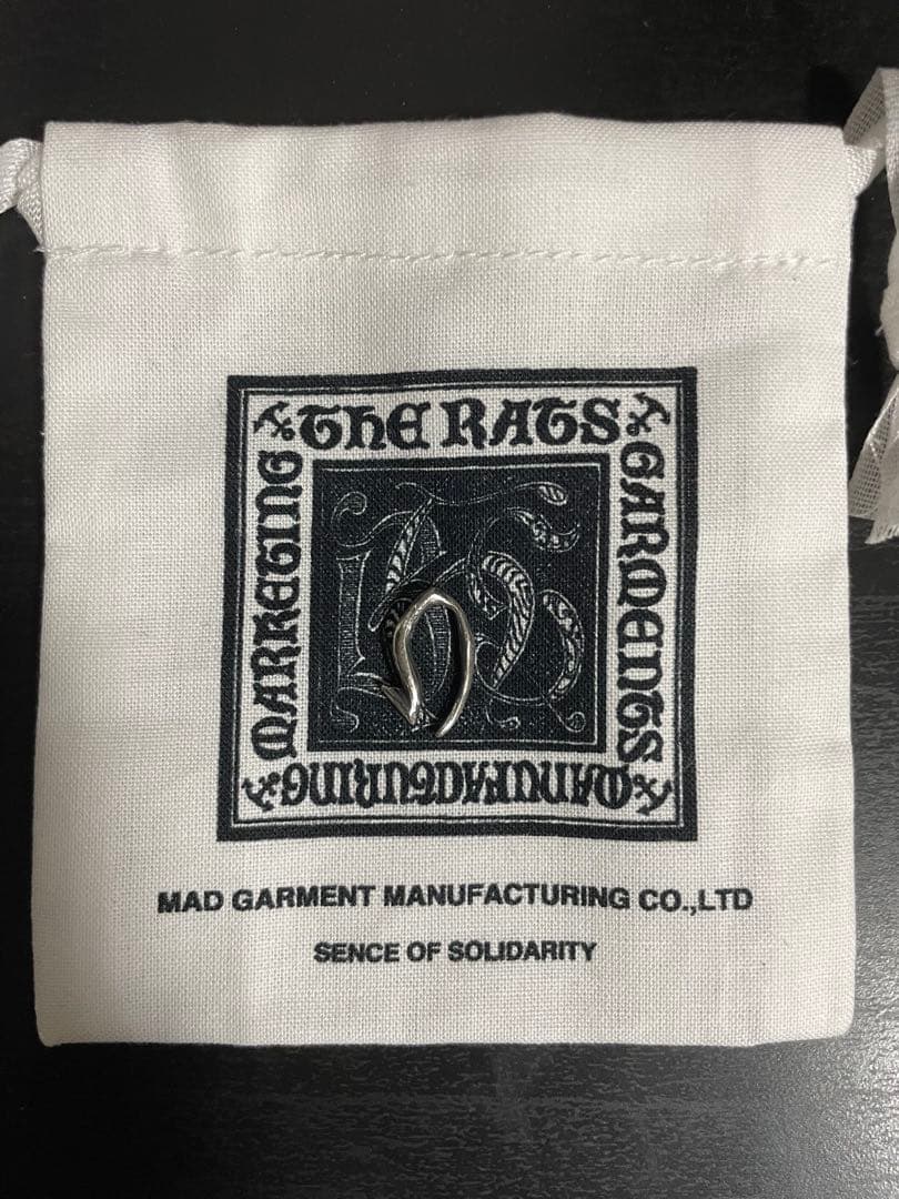 RATS TAIL EARRINGS SILVER ラッツ ピアス シルバー