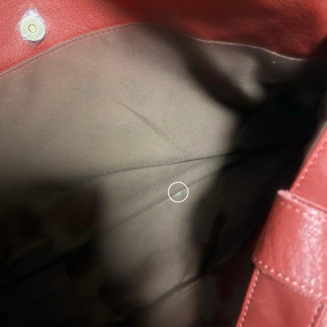 大きめ本革ボストンバック　ワインレッド