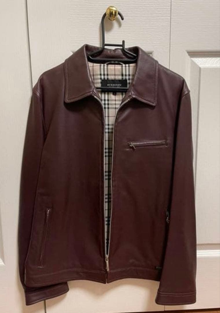 値下げしました【女性にも】バーバリー本革レザー シングルライダースジャケット