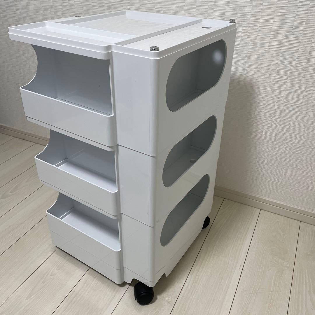 【美品】BOBY WAGON ボビーワゴン 3段5トレイ WHITE