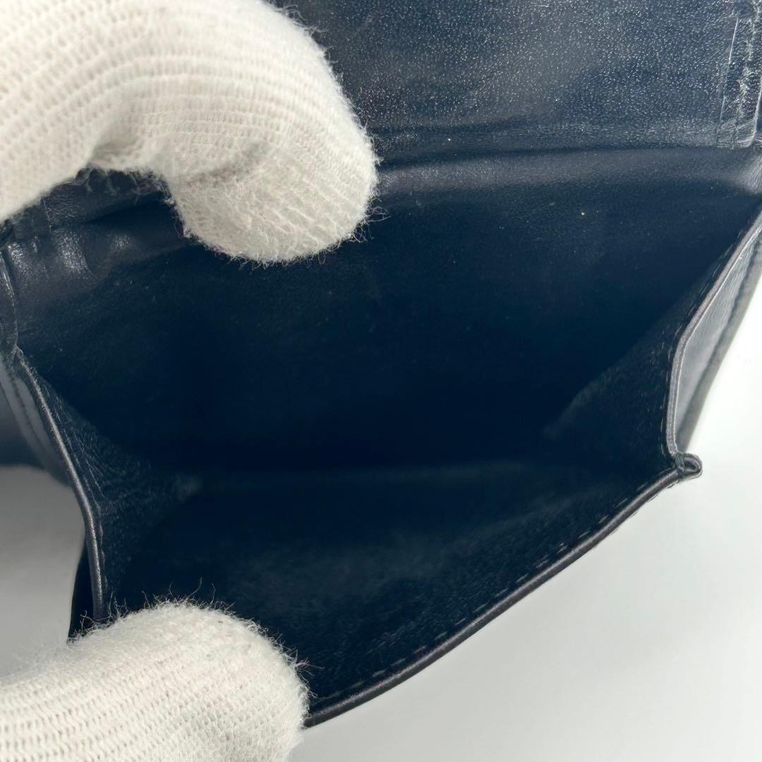 ボッテガヴェネタ 折り財布 二つ折り イントレ 編み込み レザー ブラック