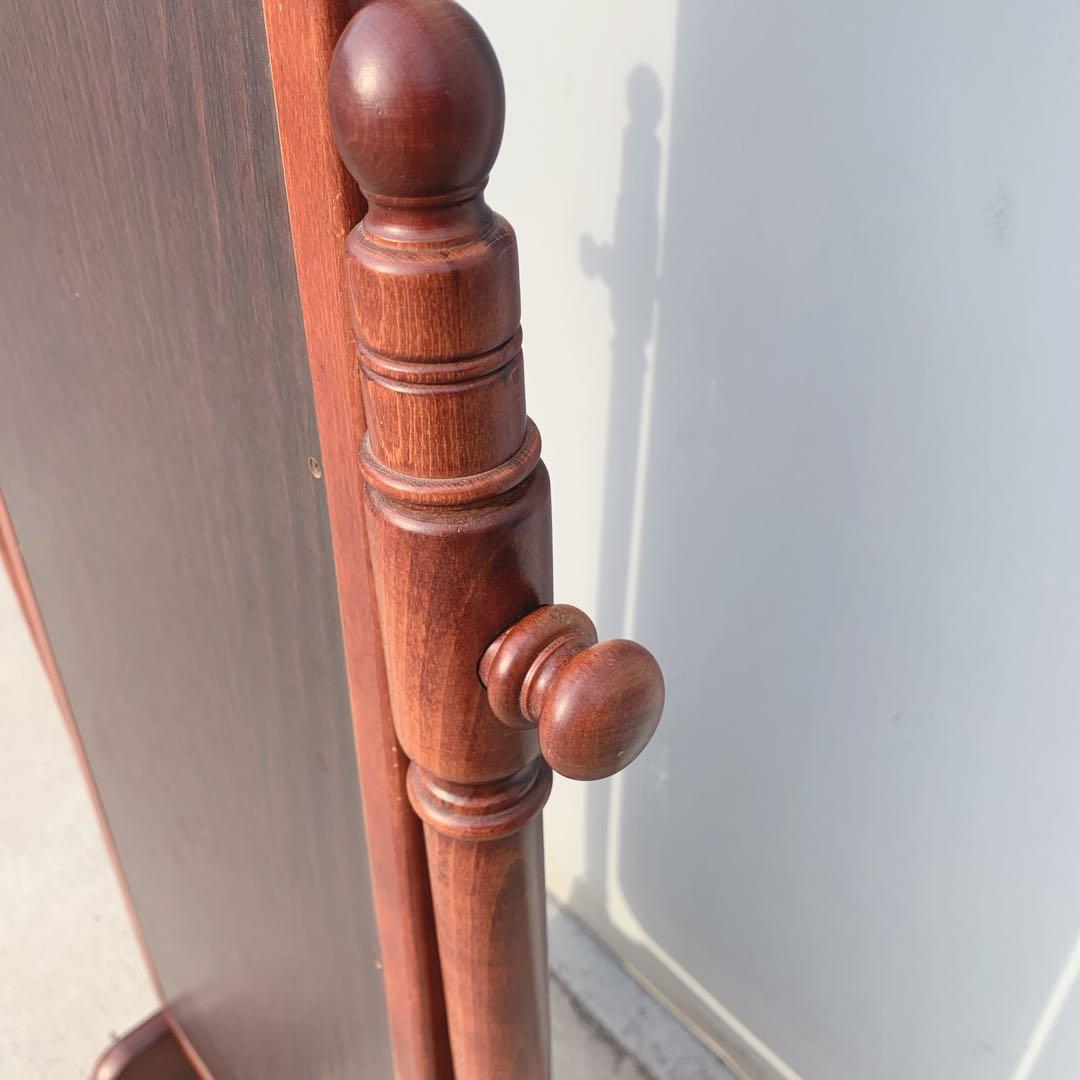 【美品】karimoku カリモク スタンドミラー 150cm ダークブラウン