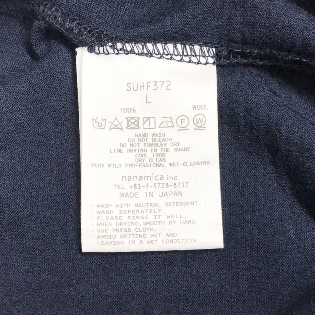 ○★新品 未使用 ナナミカ メリノウールフットボールシャツ ネイビー L