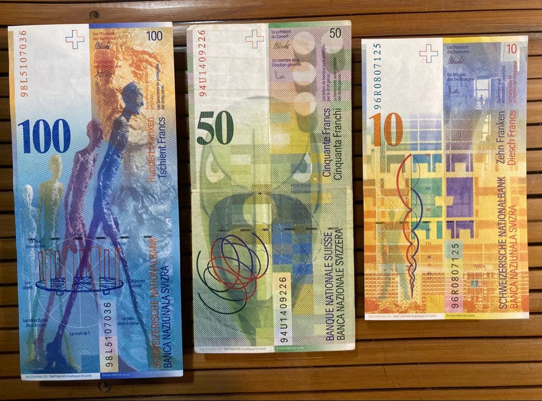旧スイスフラン紙幣 100CHF 第8シリーズ