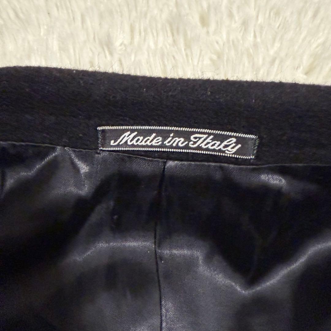 最高級極美品　Lサイズ相当 ジョルジオアルマーニ　ダブルチェスターコート　黒