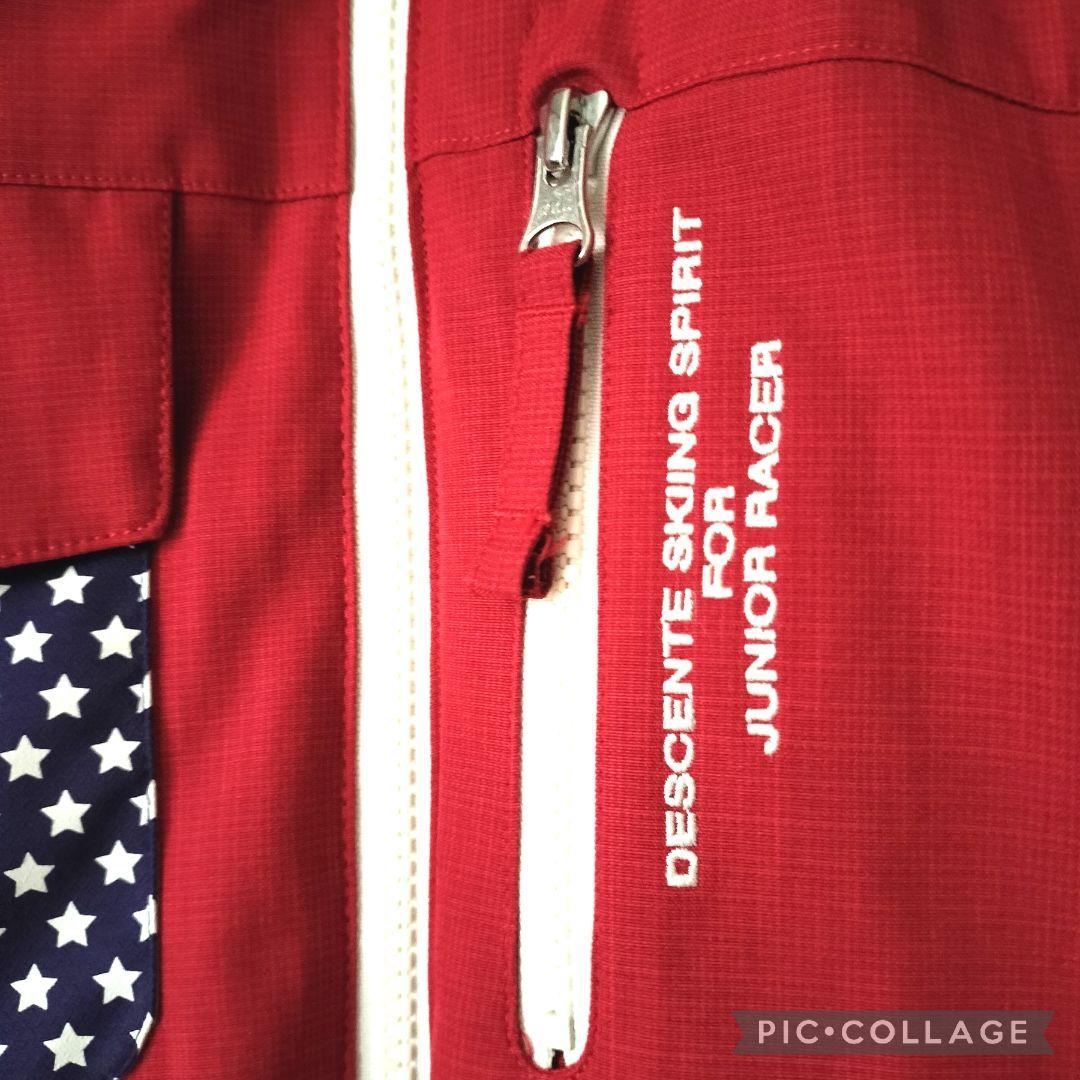 【美品】DESCENTE ジュニア スキーウェア 上下160 星柄 ヒートナビ