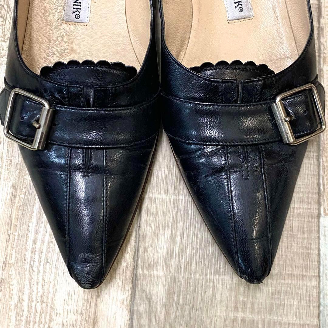 12-9 MANOLO BLAHNIK　マノロブラニク ロー パンプス 37