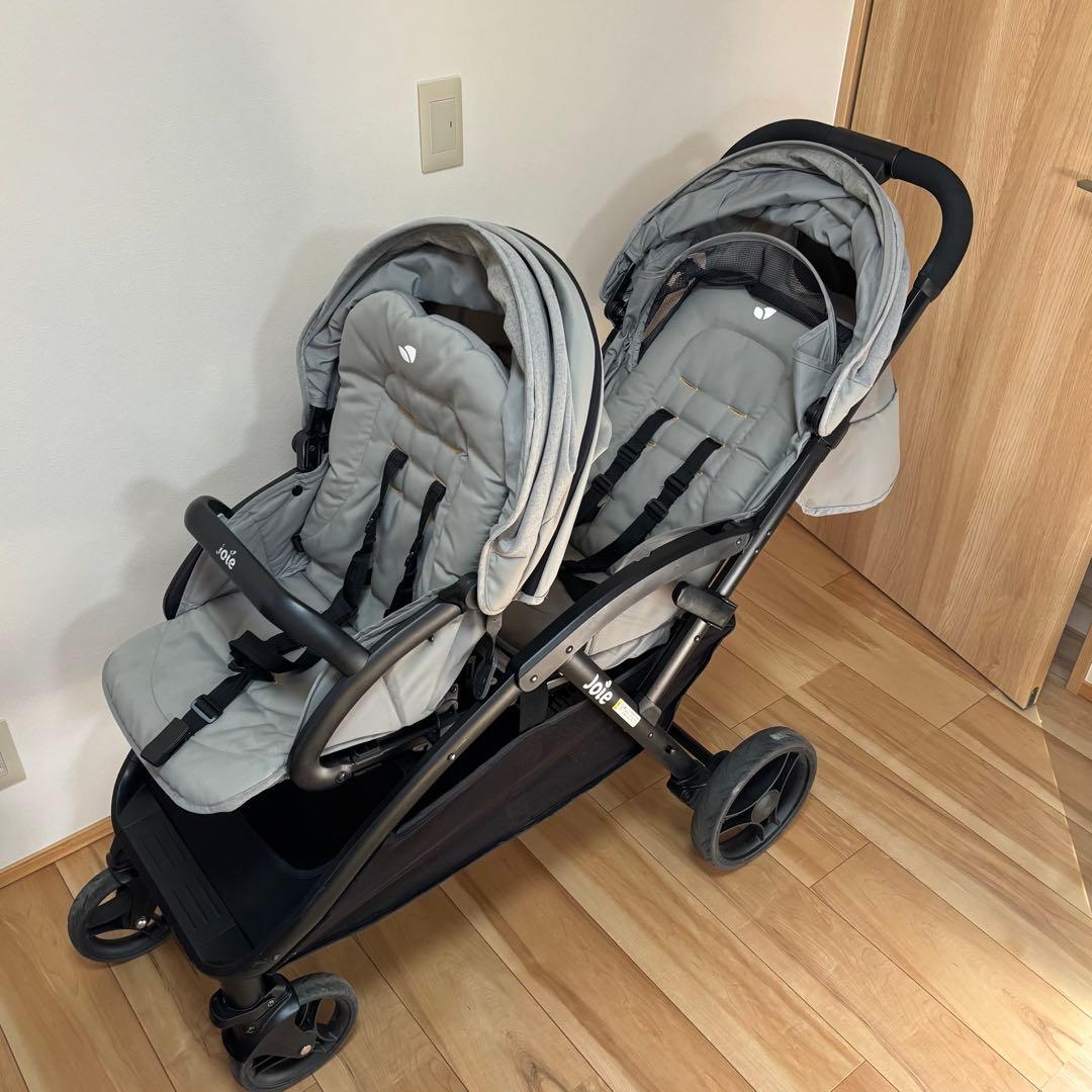 joie エヴァライトデュオ グレー2人乗りベビーカー