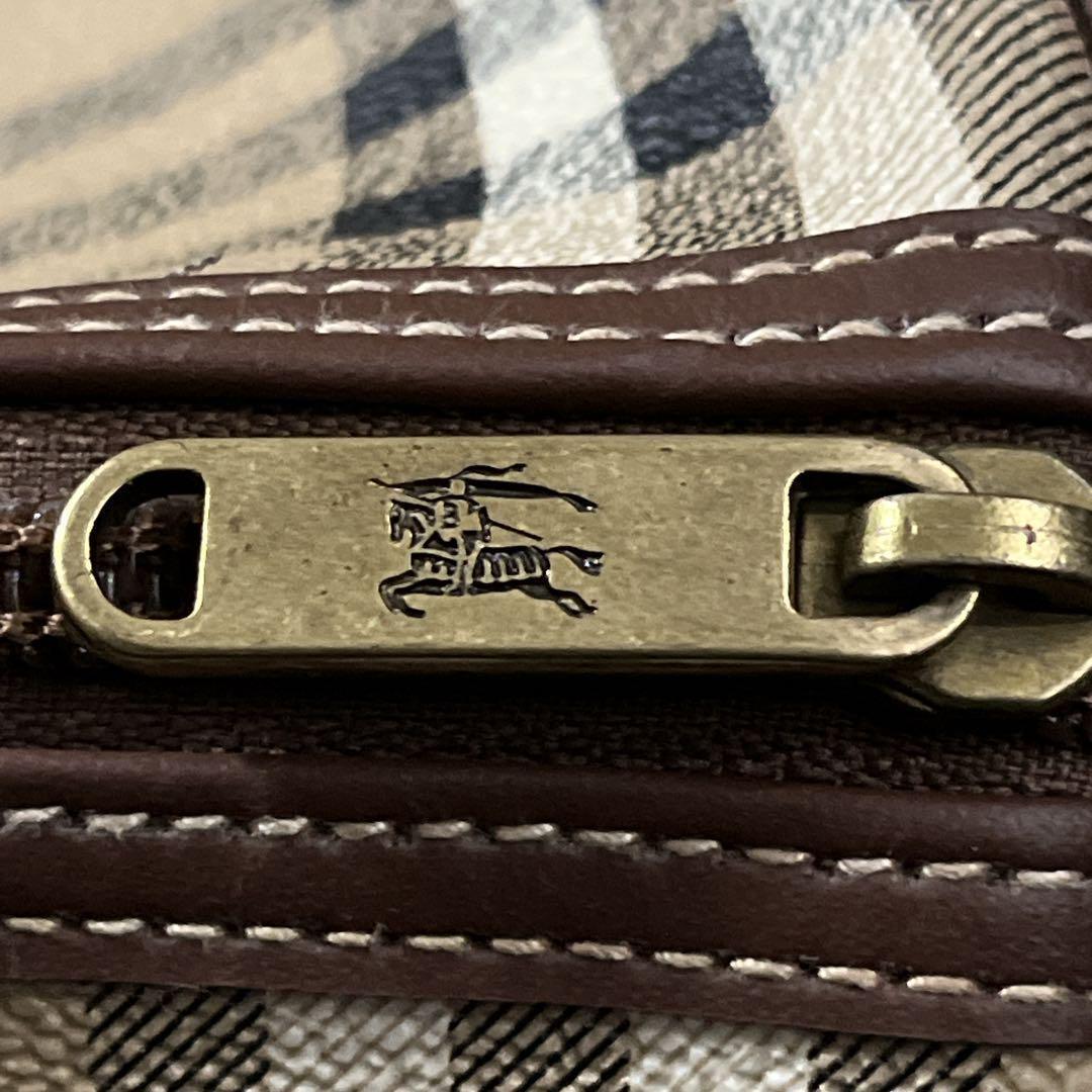 オールド　バーバリー　2way ボストンバッグ　ノバチェック　シャドーホースロゴ