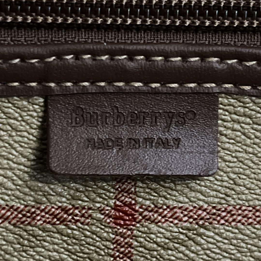 オールド　バーバリー　2way ボストンバッグ　ノバチェック　シャドーホースロゴ