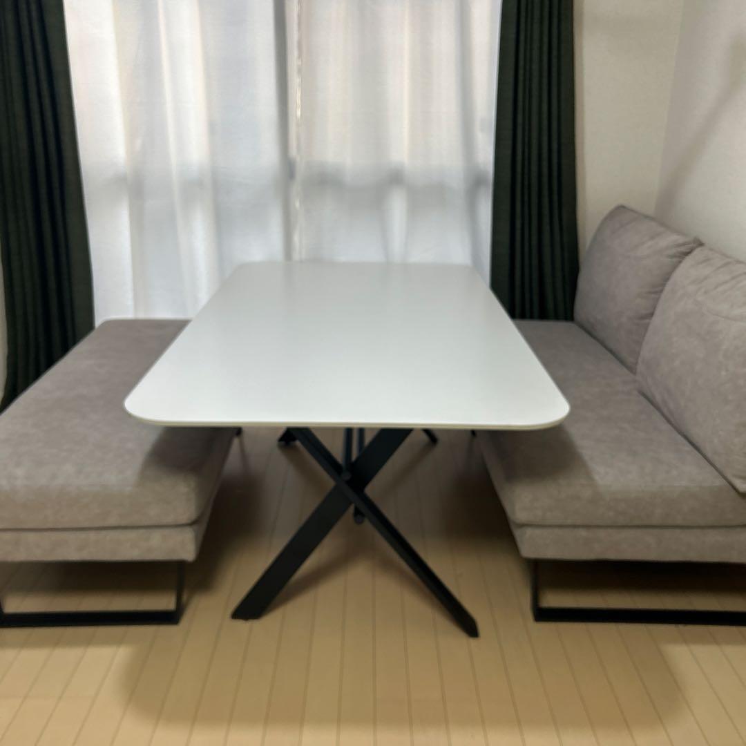 関家具 ダイニングテーブル ソファセット ベンチ2台 美品