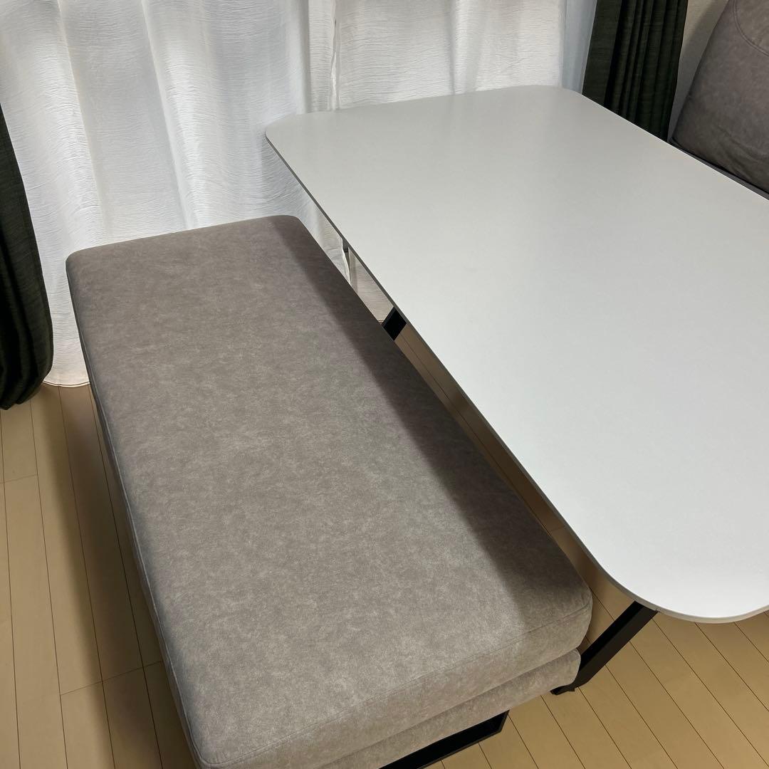 関家具 ダイニングテーブル ソファセット ベンチ2台 美品