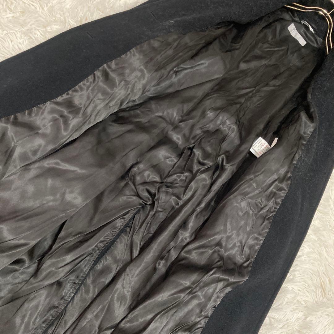 MaxMara ロングコート ブラック 40 ベルト キレイめ オフィス 上品