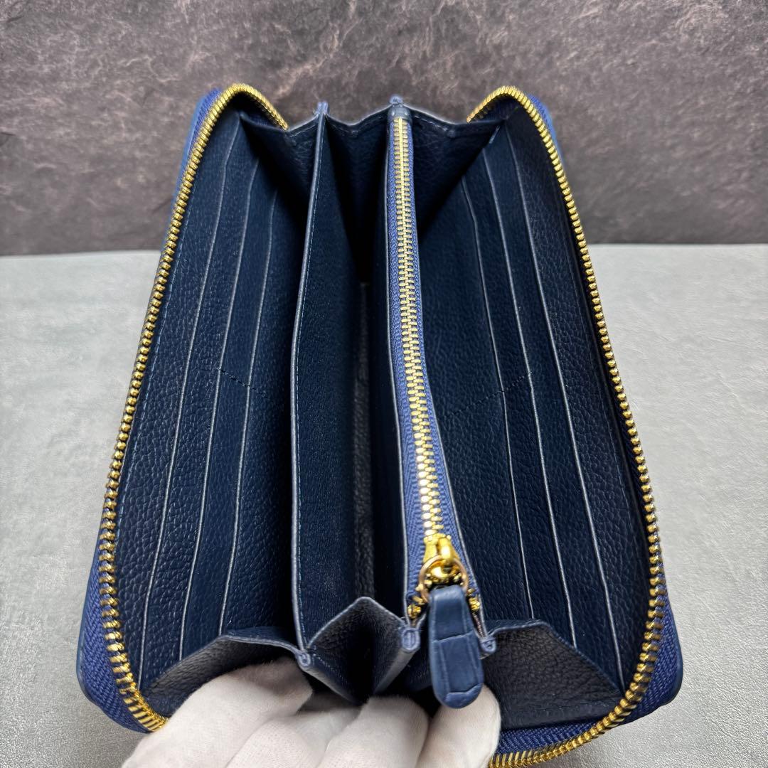 クロコダイル 長財布 ネイビー 紺色 希少 ワニ革 メンズ レディース