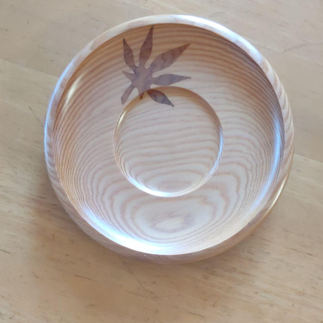 屋久杉　茶托　工芸　5枚組　桐箱入り