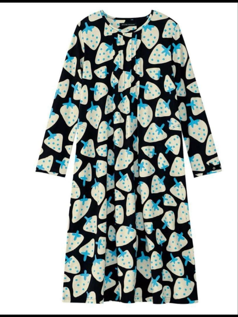 Atsuko Matano マタノアツコ　イチゴ柄ルームウェア ワンピース　L