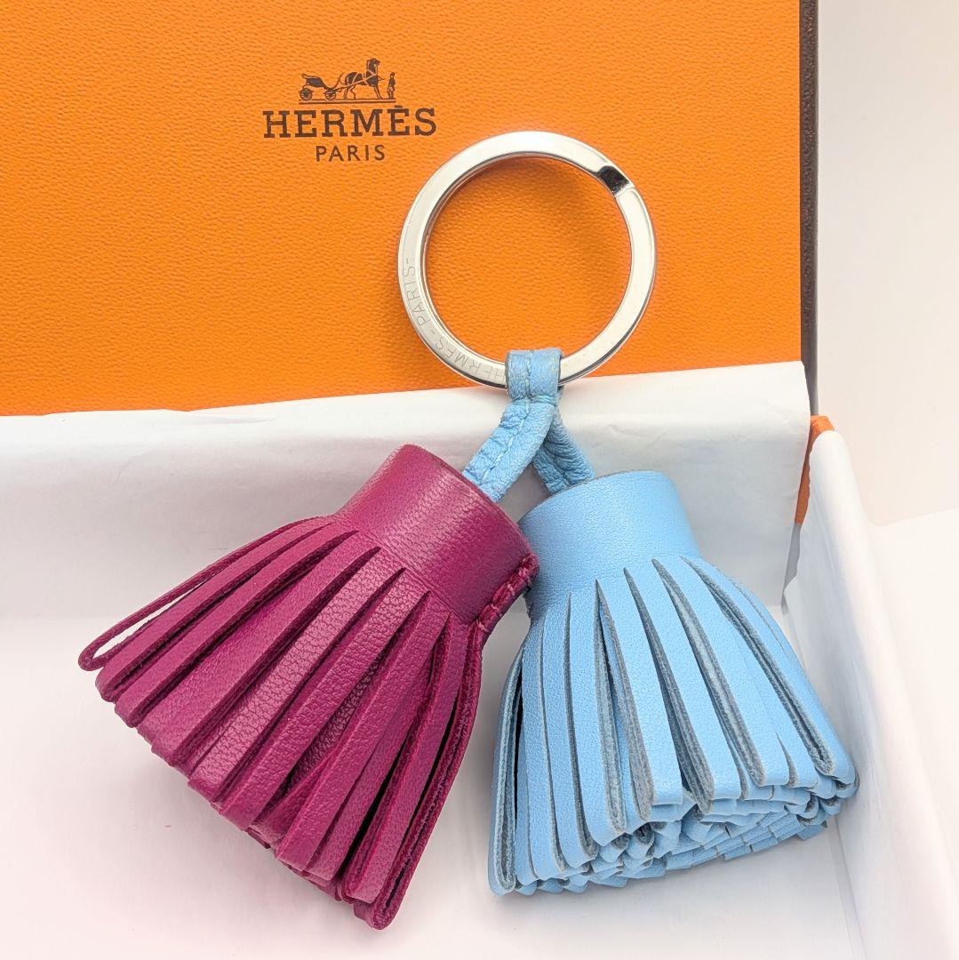 HERMES エルメス カルメン ウノドス レザー キーホルダー チャーム 箱付
