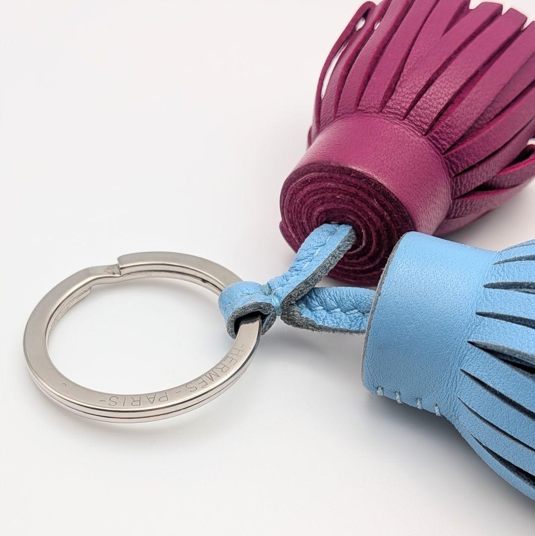 HERMES エルメス カルメン ウノドス レザー キーホルダー チャーム 箱付