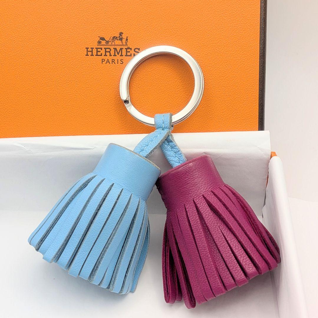 HERMES エルメス カルメン ウノドス レザー キーホルダー チャーム 箱付