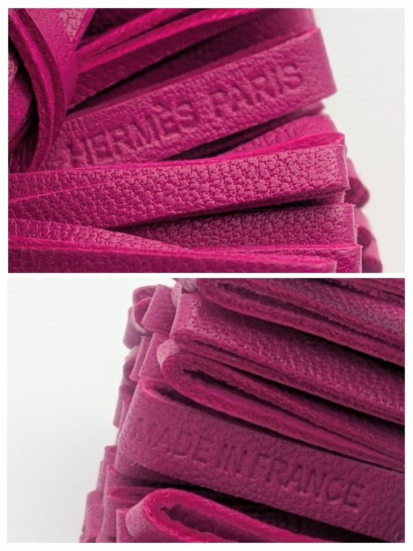 HERMES エルメス カルメン ウノドス レザー キーホルダー チャーム 箱付