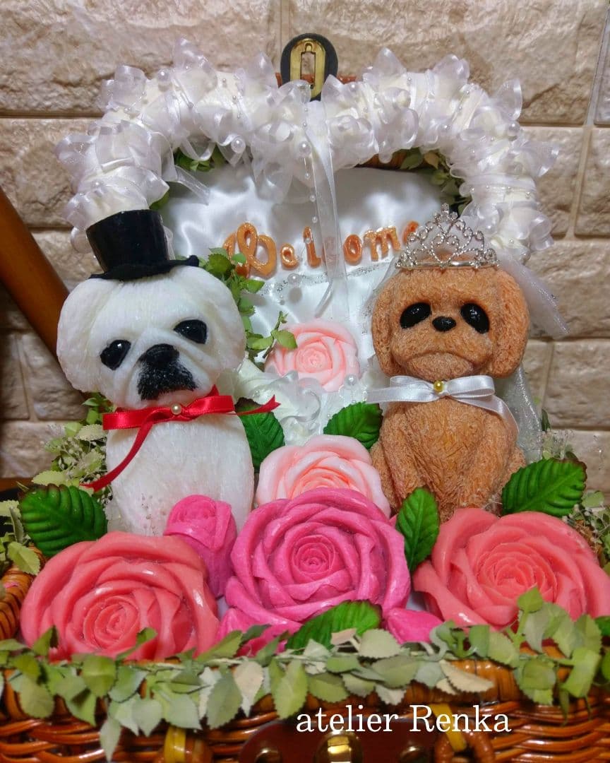 ソープカービング　犬のオブジェ