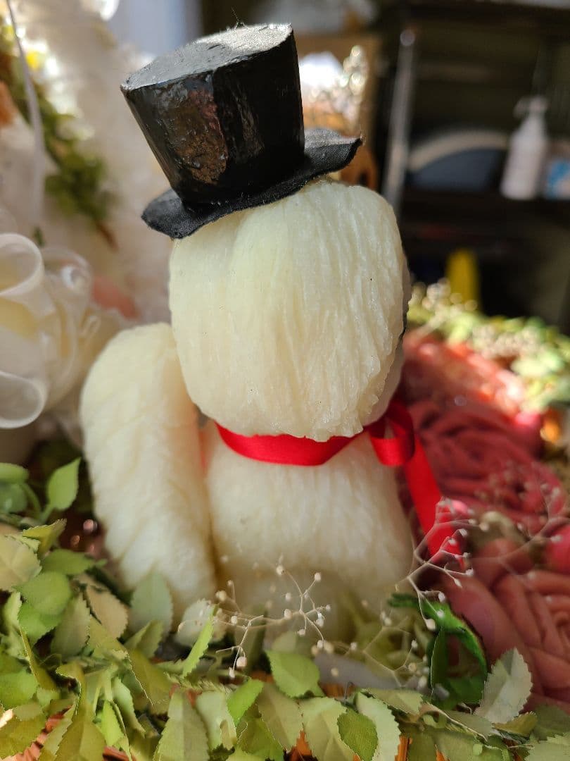 ソープカービング　犬のオブジェ