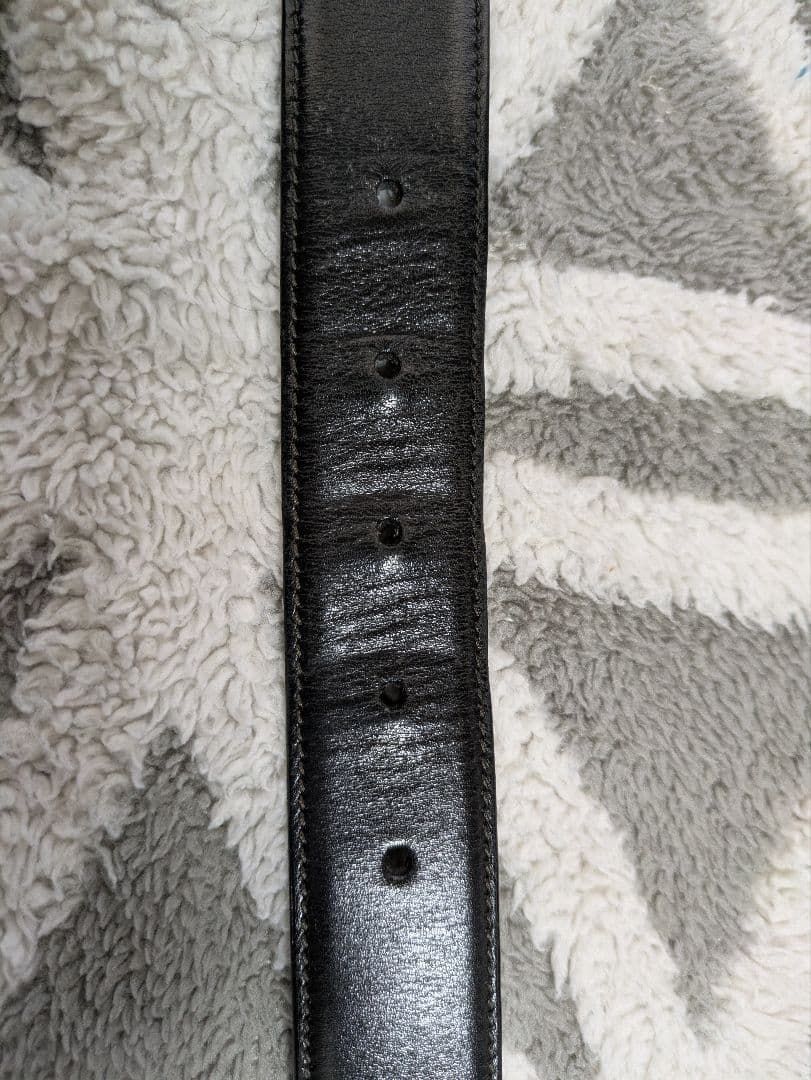 【PRADA】プラダ ブラック カーフレザーベルト 85