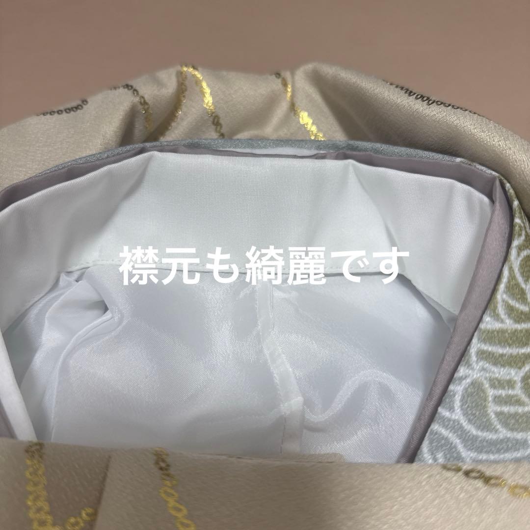 七五三 3歳 男の子 ベージュ 金彩×ミント七宝 ひよこ商店 被布 着物 セット