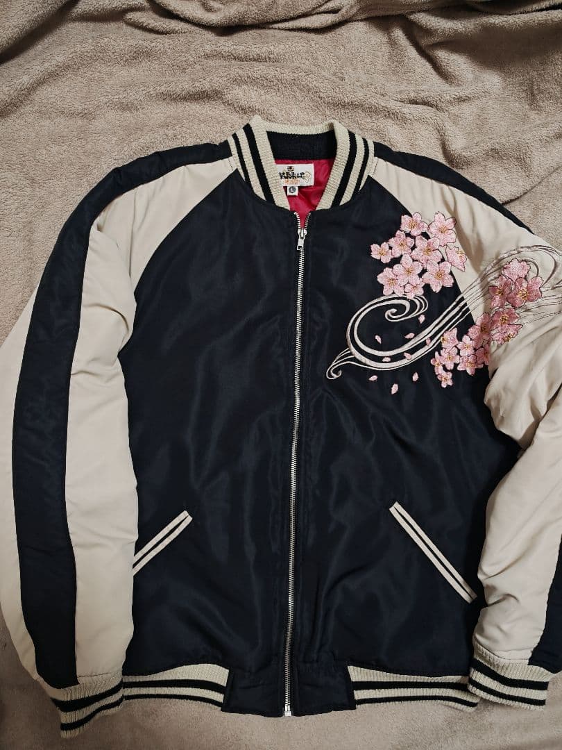 絡繰魂 美品 龍 日本限定 スカジャン vintage サテン unisex