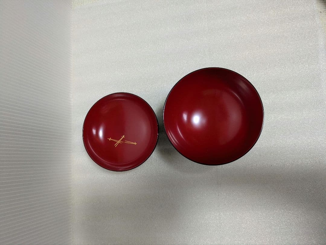 【川連漆器】雑煮椀 溜内朱 若松