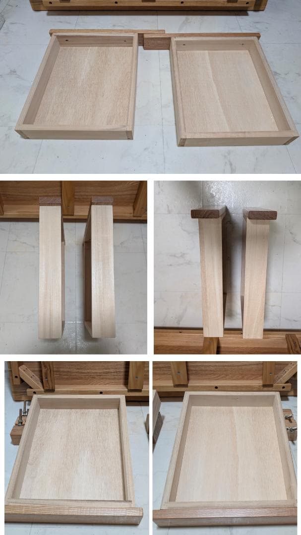 OLD 無印 タモ材 リビングテーブル 引出付き座卓 60×90cm 廃盤 美品