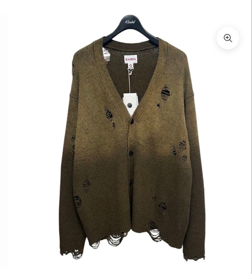 KAMIYA サンフェイデッドライク ニットカーディガン