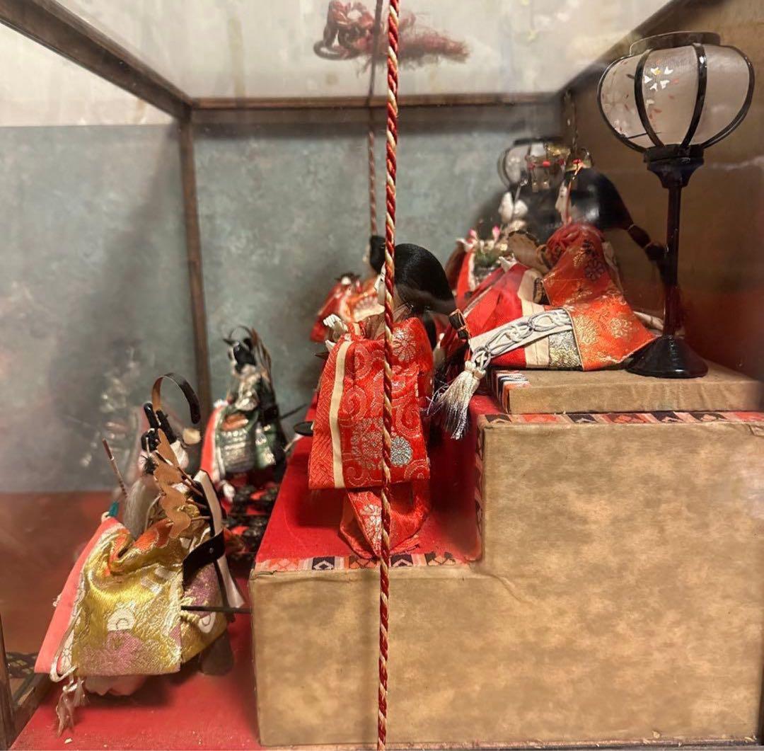 【希少】日本人形　お雛様　雛人形　ガラスケース入り