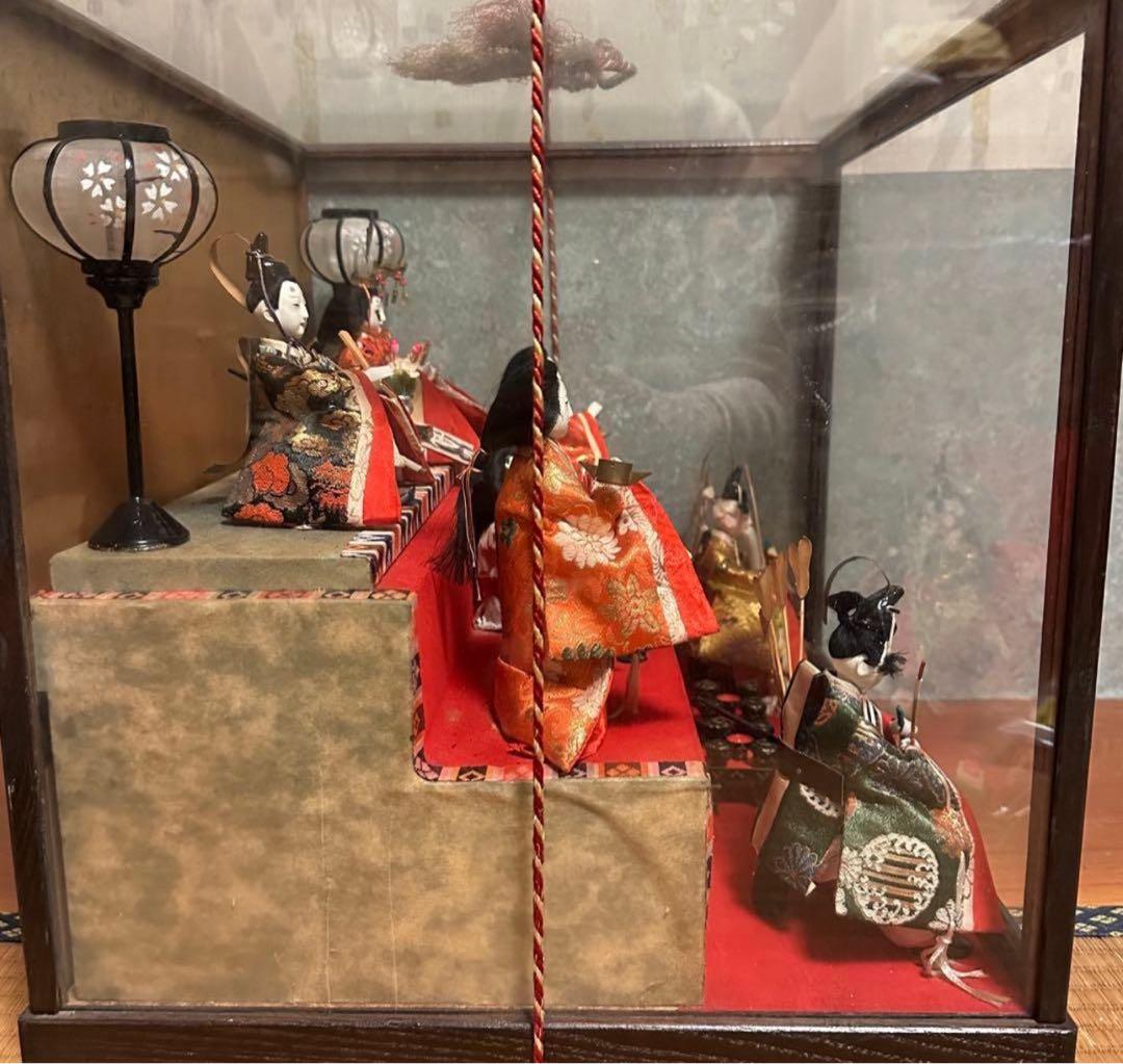 【希少】日本人形　お雛様　雛人形　ガラスケース入り