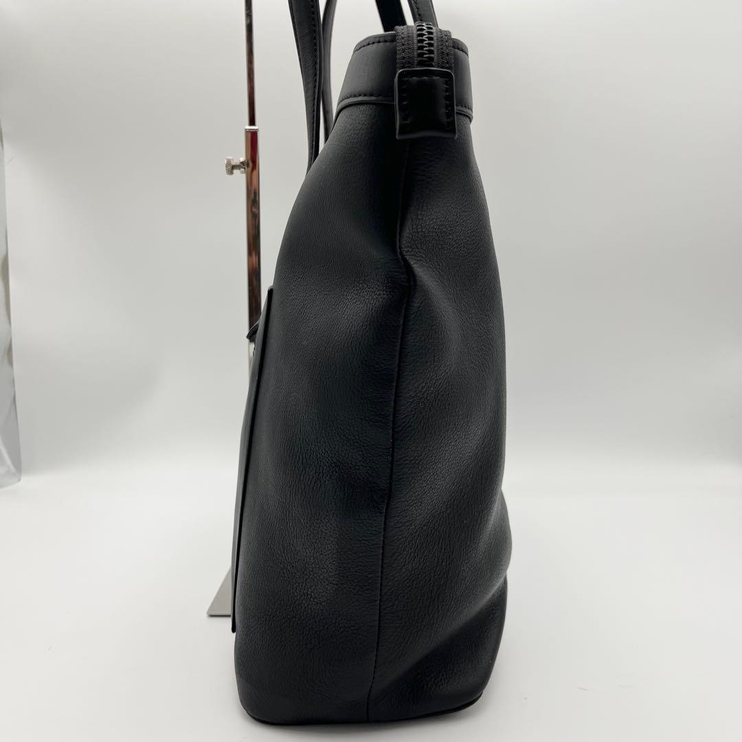 現行 ポールスミス A4◎ マルチストライプ トートバッグ レザー ブラック