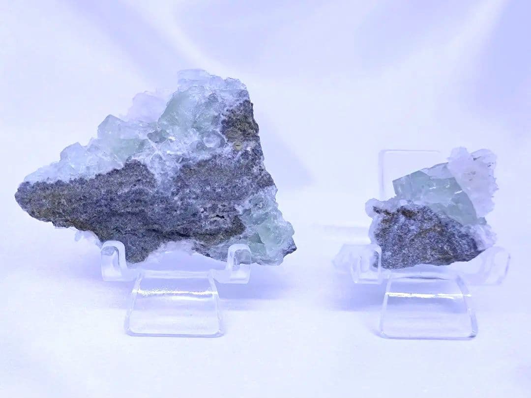 シャンファーリン産　ホワイトローズ カルサイト　フローライト　エンジェルウィング