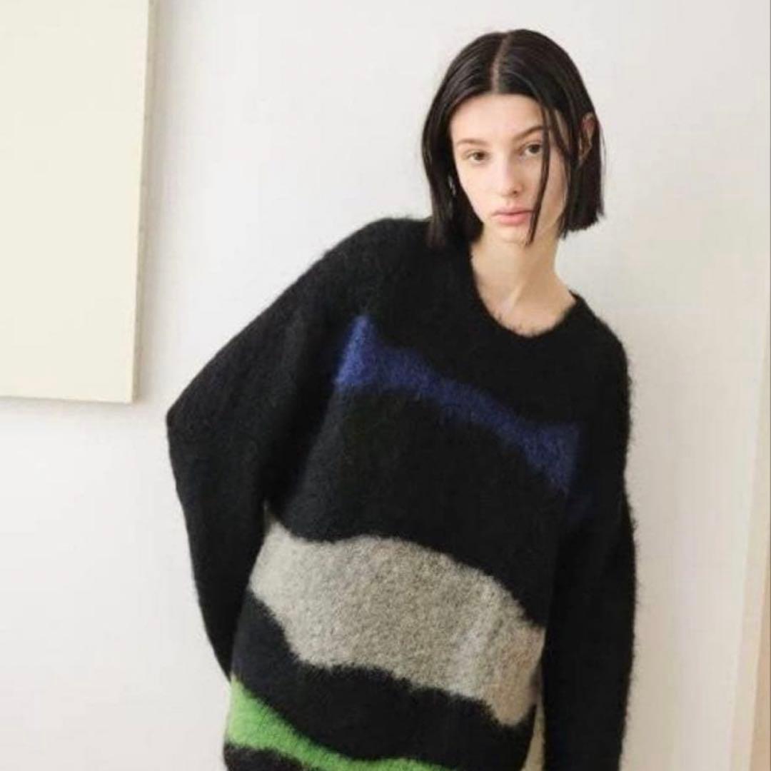 トップス soduk 22fw drawing knit top