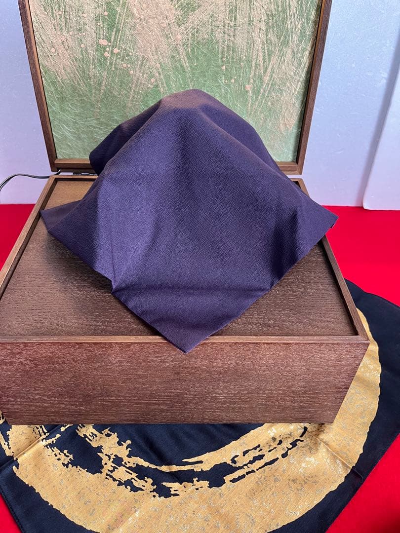 伊達政宗公　収納型飾り台LED屏風　政宗公ハンカチ付